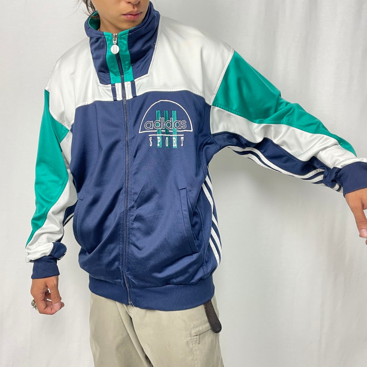80s〜90s adidas ヴィンテージトラックジャケット L ロゴジャージ 80 