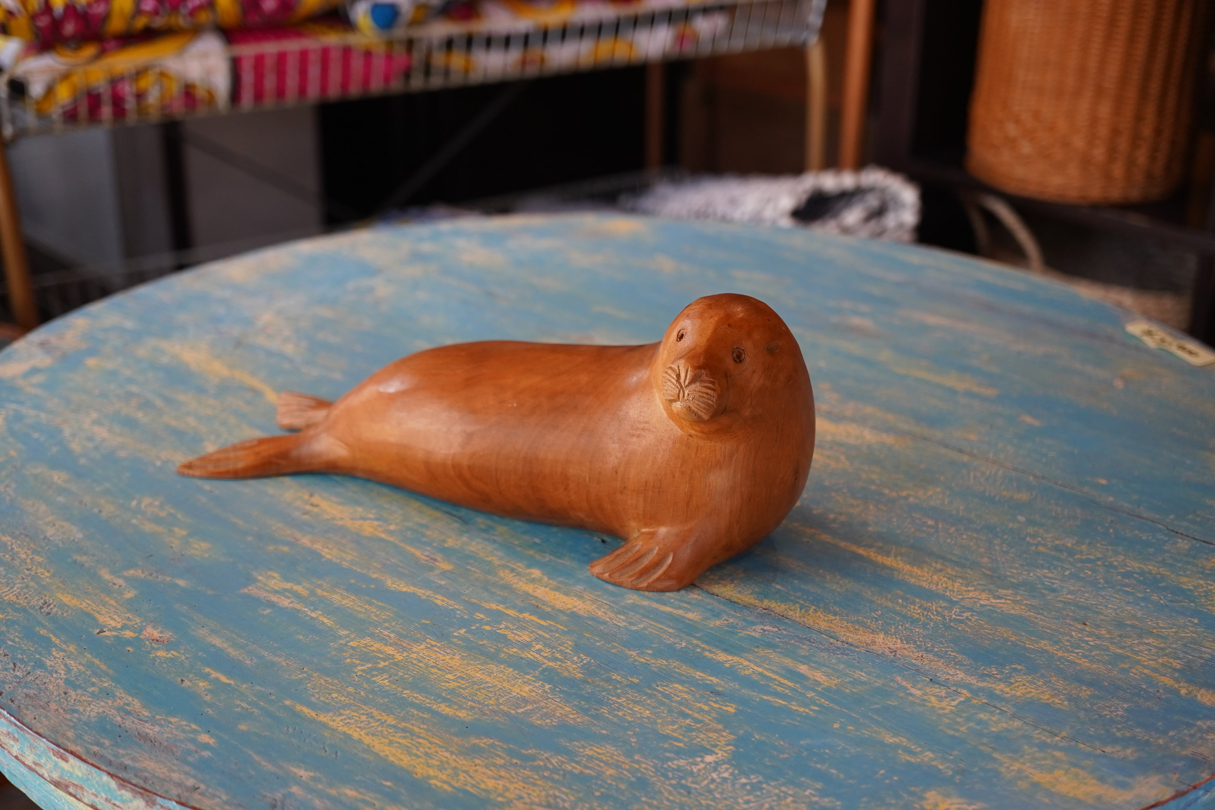 木製 あざらしの置き物