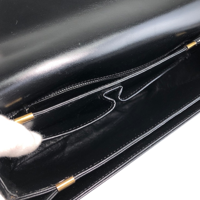 CELINE セリーヌ ショルダーバッグ ブラック ブラゾン レザー vintage ヴィンテージ オールド ad7eeu