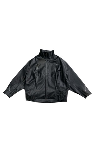 Nora Lily / ノラリリー Fake Leather Tuck Balloon Single Riders