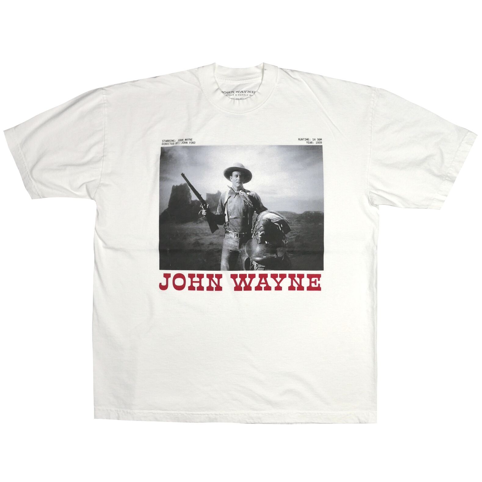 USED【XL】Movie Stagecoach 駅馬車 John Wayne ジョンウェイン Tee / STOCK & SUPPLY