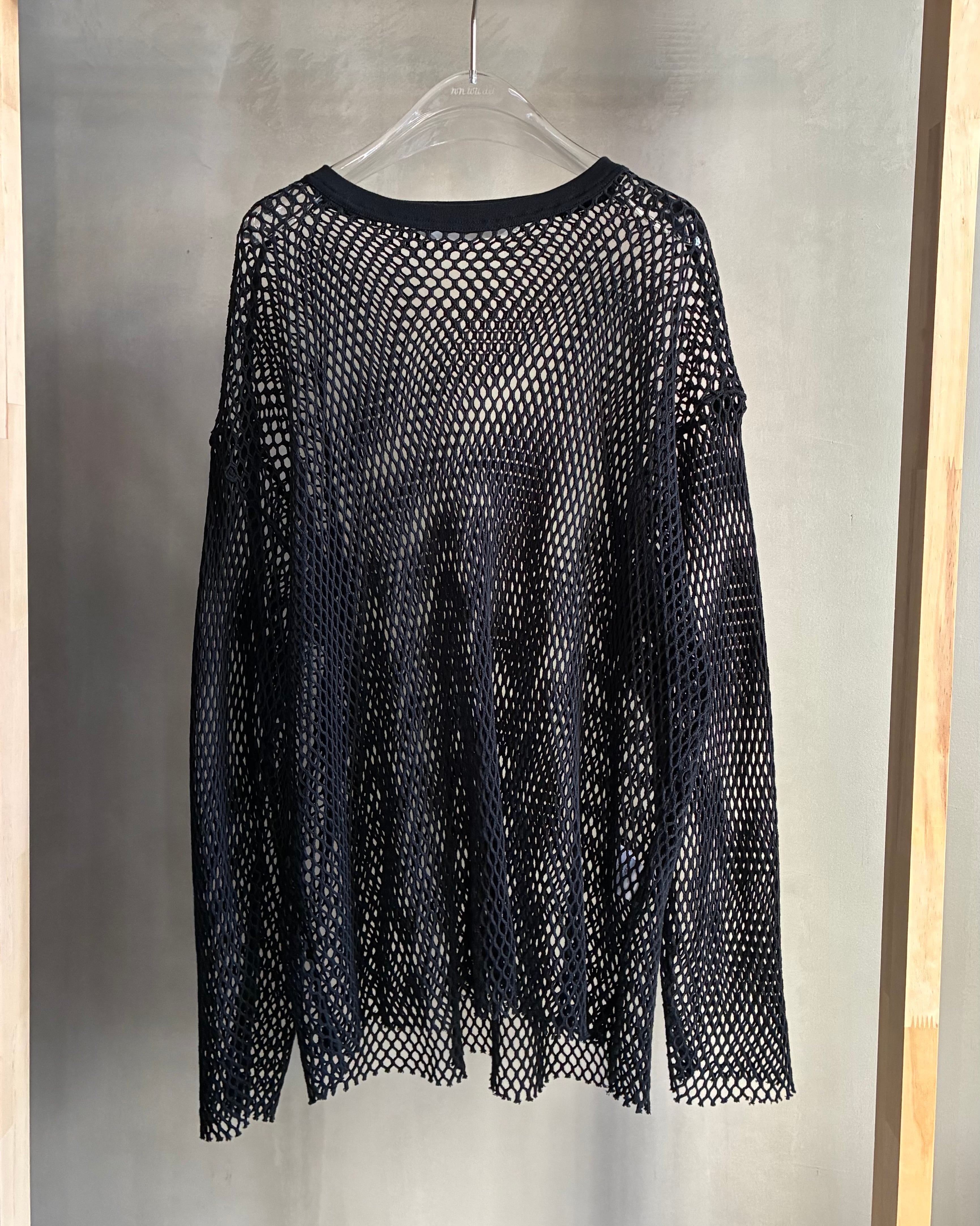 ANDER【FISHERMAN NET LS TEE -BLACK-】