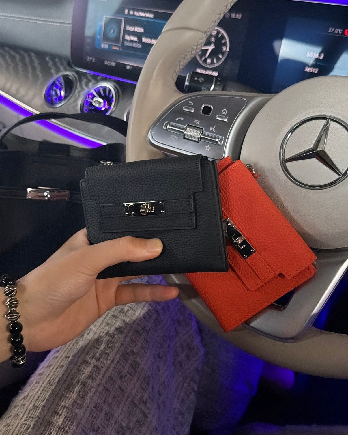 LUXURY LEATHER WALLET 本革小財布 オレンジ【BLB-26006】 | BELINDA