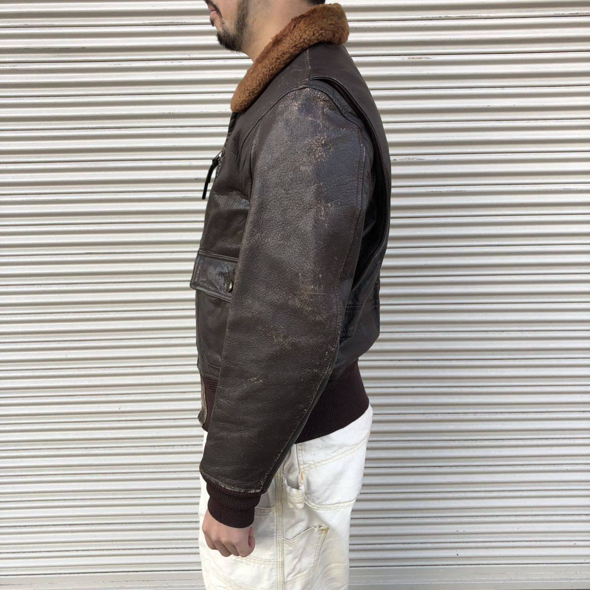 極上 60s USnavy 米軍実物 G-1 Mil-J-7823C ゴート 1960's 『U.S.NAVY』G-1 FLIGHT JACKET MIL-J-7823C (38