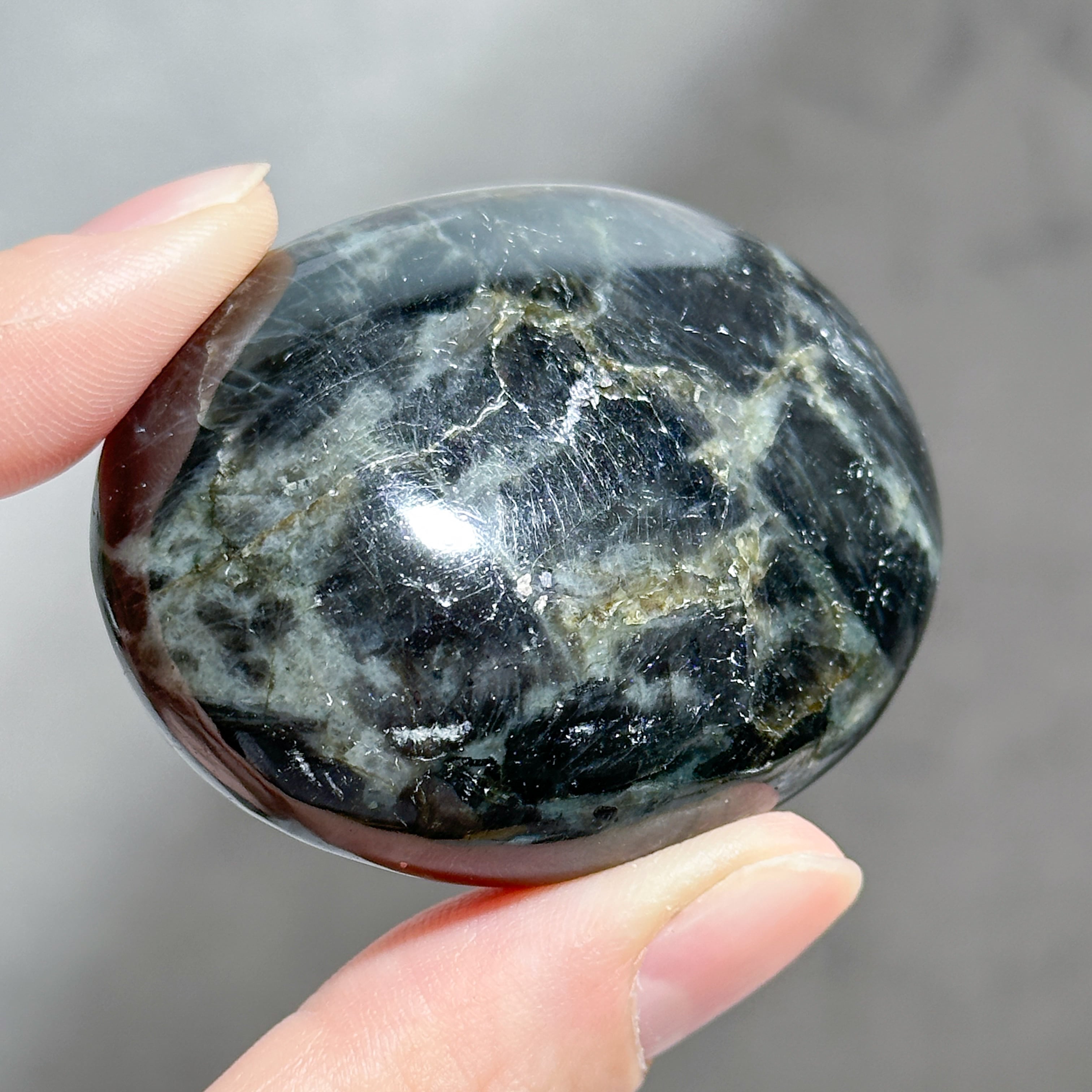 ラルビカイト パームストーン03◇ Larvikite palm stone ◇天然石