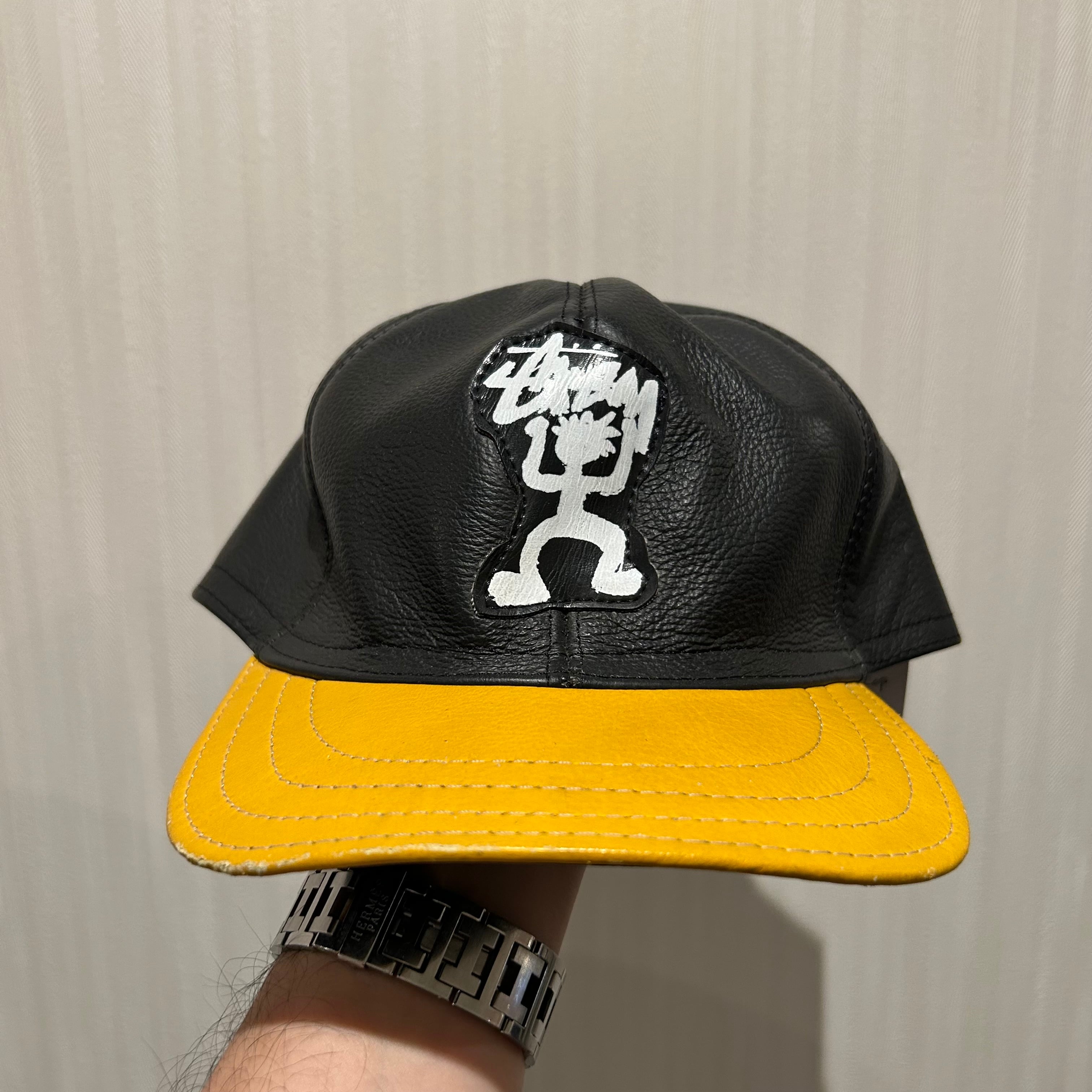Dead Stock!! 1990s stussy bootleg leather cap
