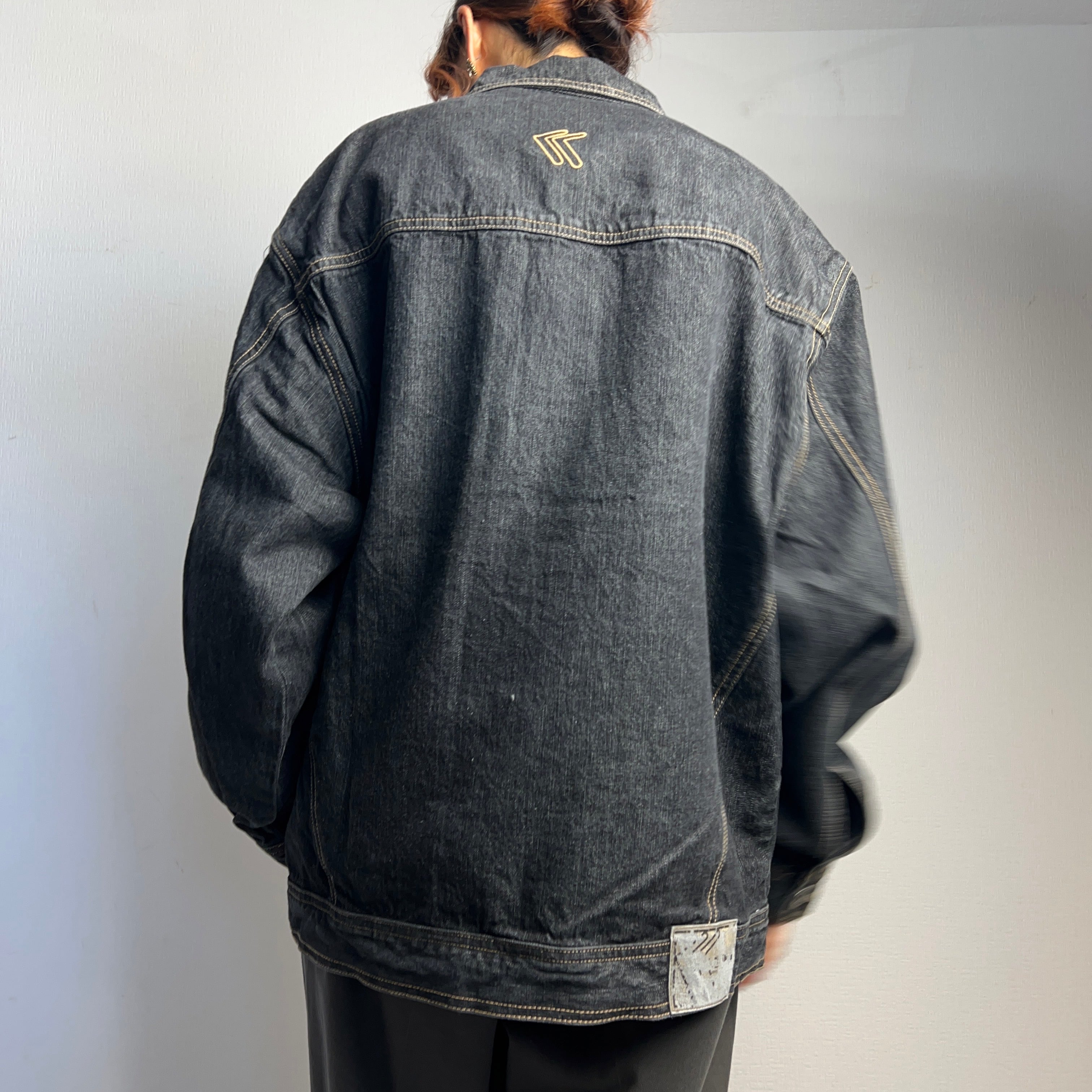 “KARL KANI” BLACK DENIM JACKET カールカナイ ブラックデニムジャケットストリート 【0801A21】【送料無料】