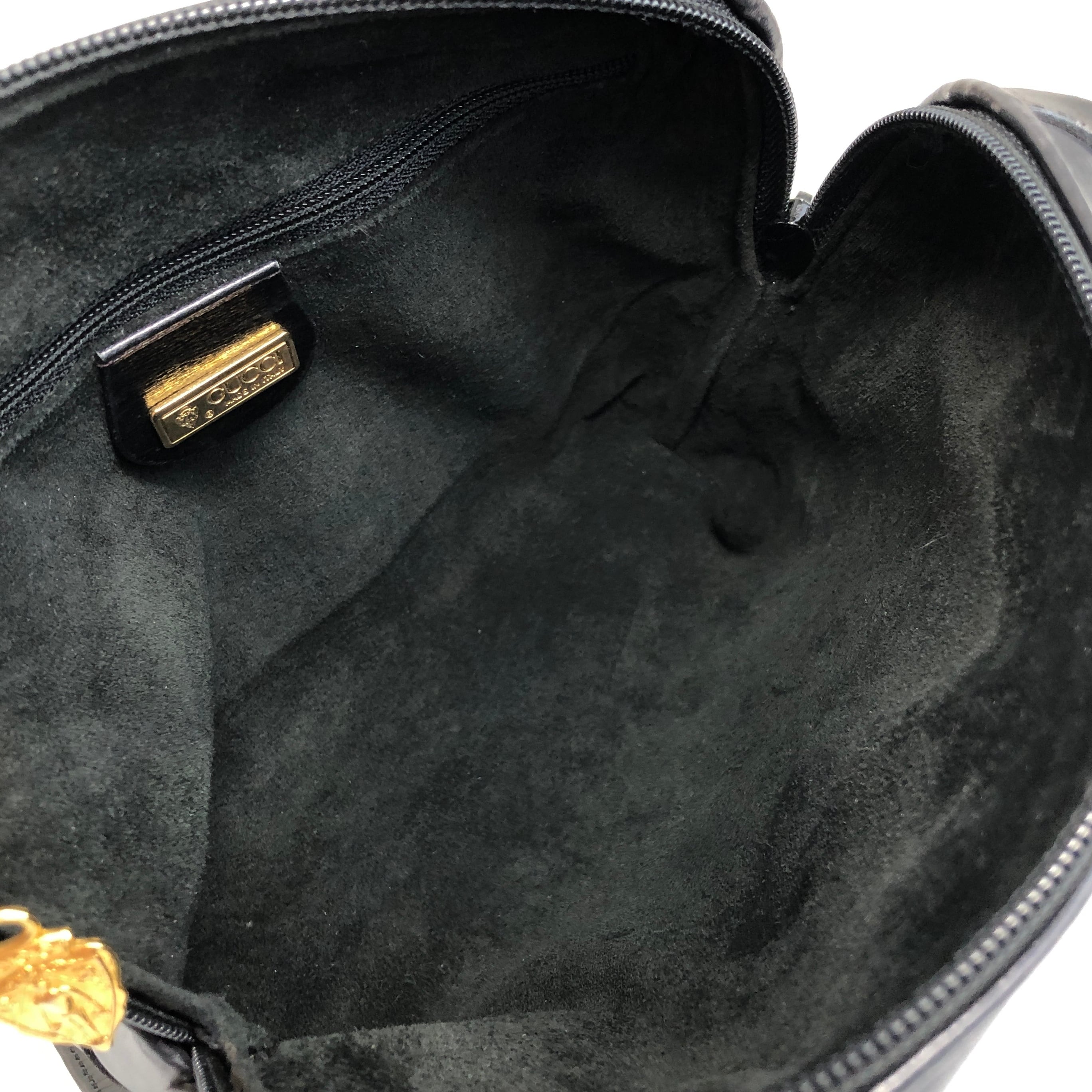 GUCCI グッチ ショルダーバッグ ブラック GG レザー vintage