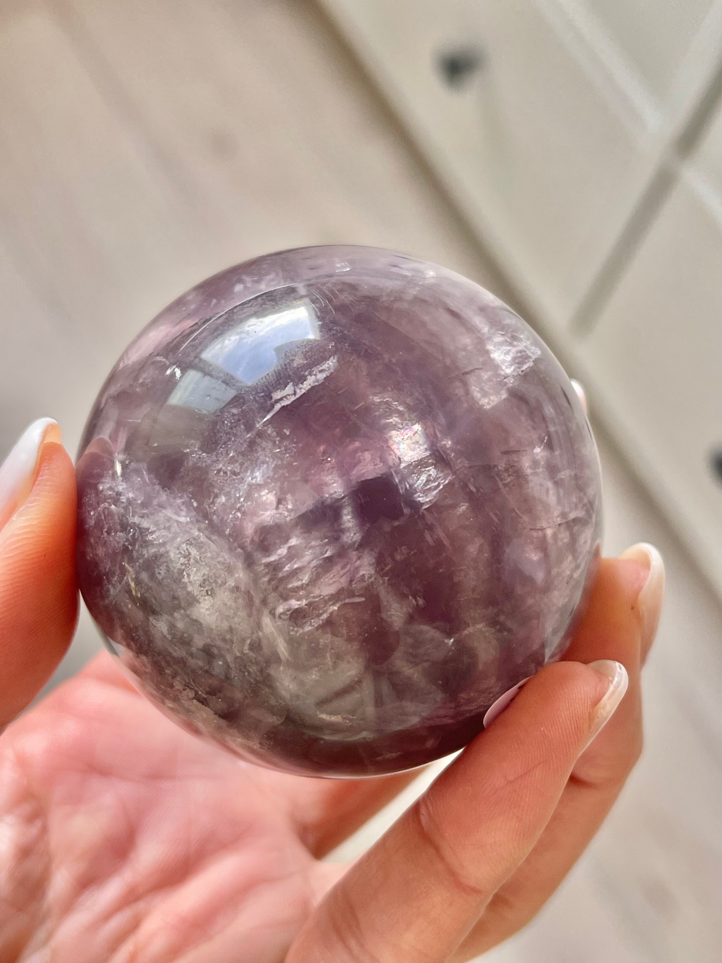 雲母共生フローライトスフィア / fluorite with mica sphere | AINA MINERALS powered by BASE