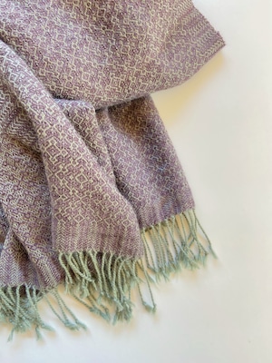 Hand-woven alpaca shawl / Rocca purple