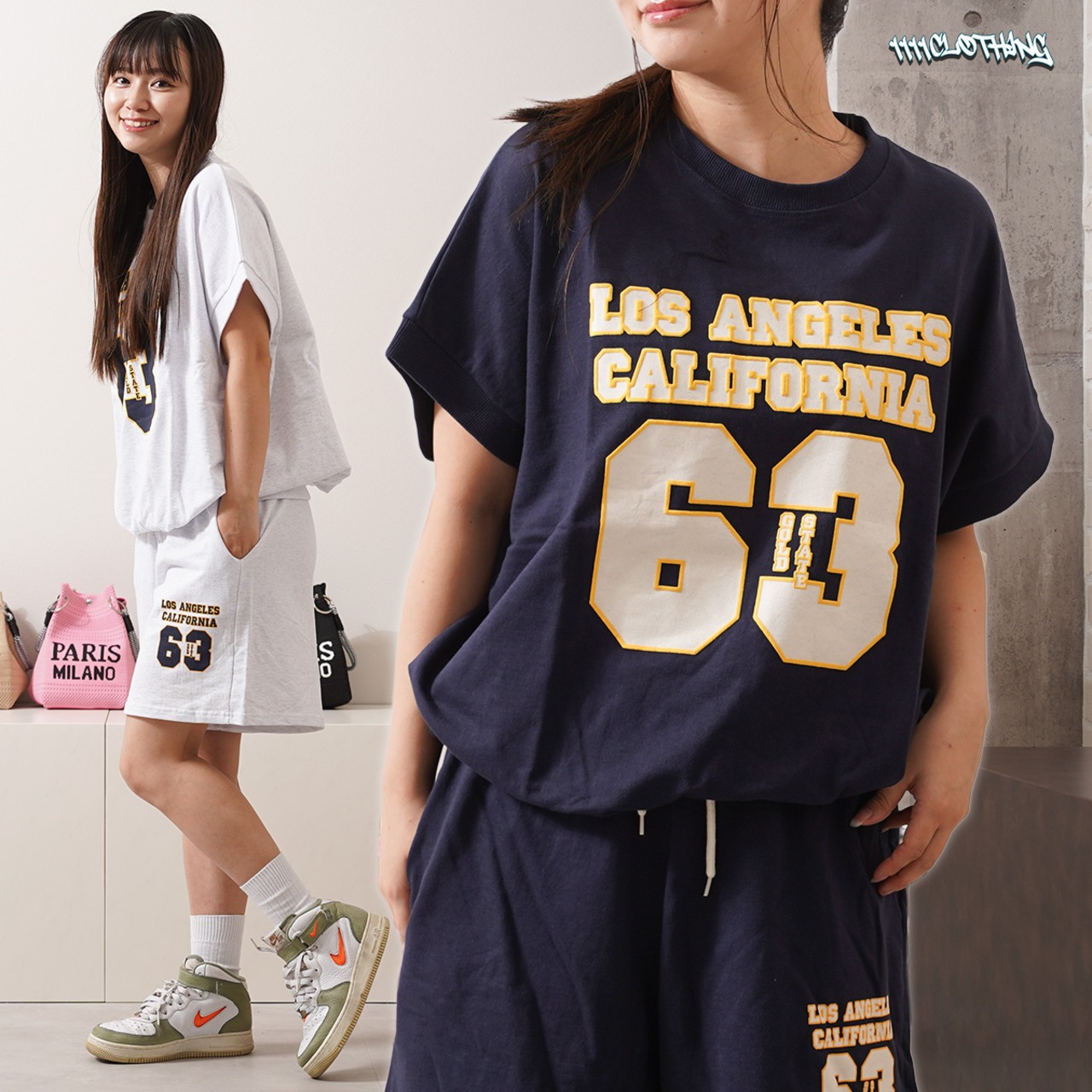 ◆ナンバリング Tシャツ ショーツ セットアップ◆kr-26105