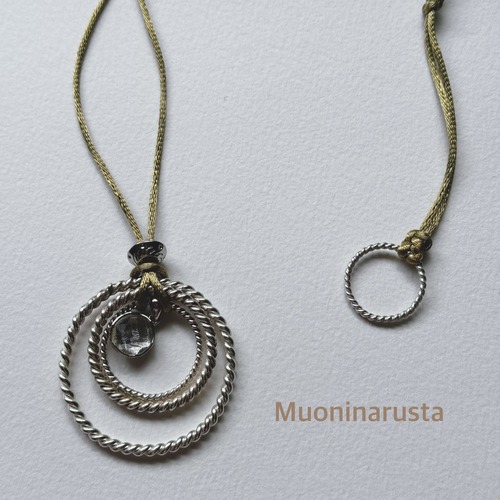 ムオニナルスタ隕石×テンソルリングのネックレス　silver