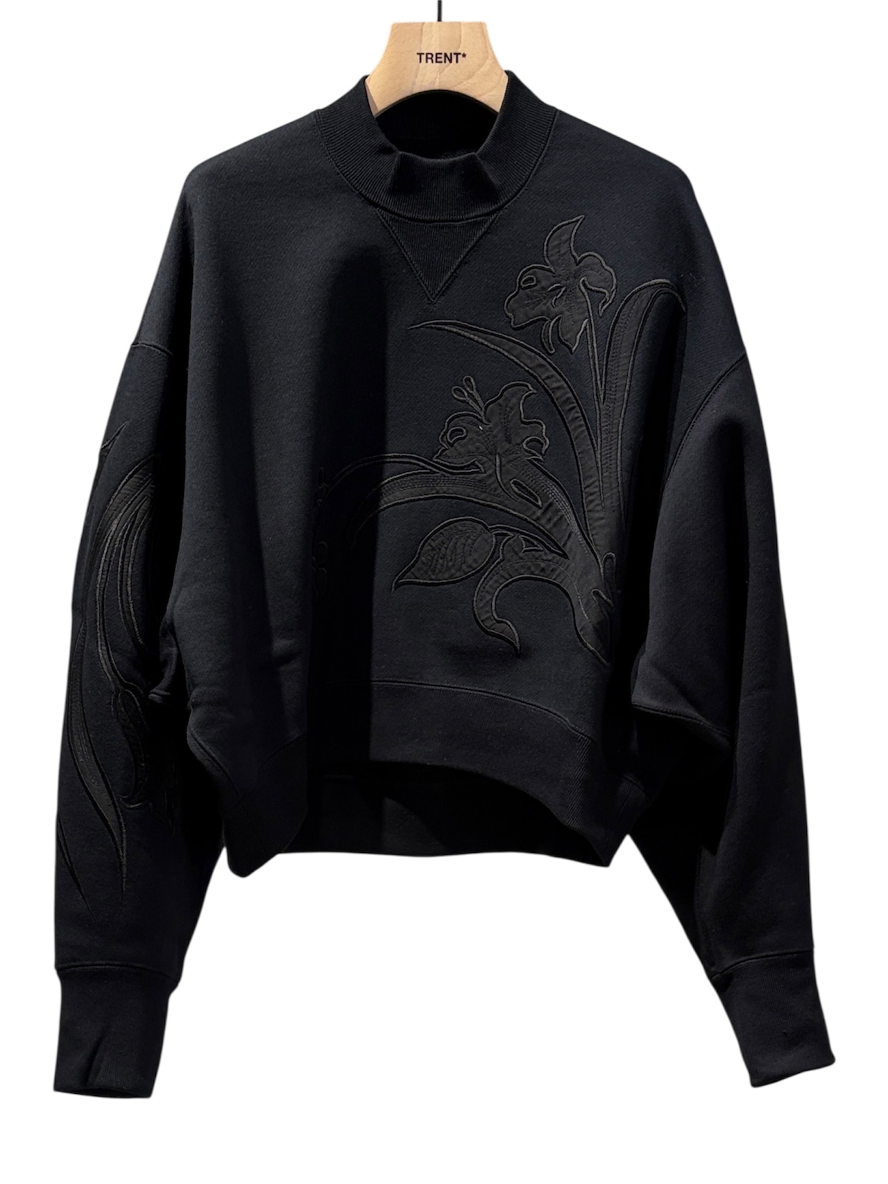 【26SS】Mame Kurogouchi マメ クロゴウチ / スウェットトップス 刺繍 長袖 / Floral Embroidery Short Sweat Top - 9