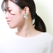 翡翠とパールのコラボイヤリング！翡翠、パールイヤリング A貨翡翠  jd_mm1161