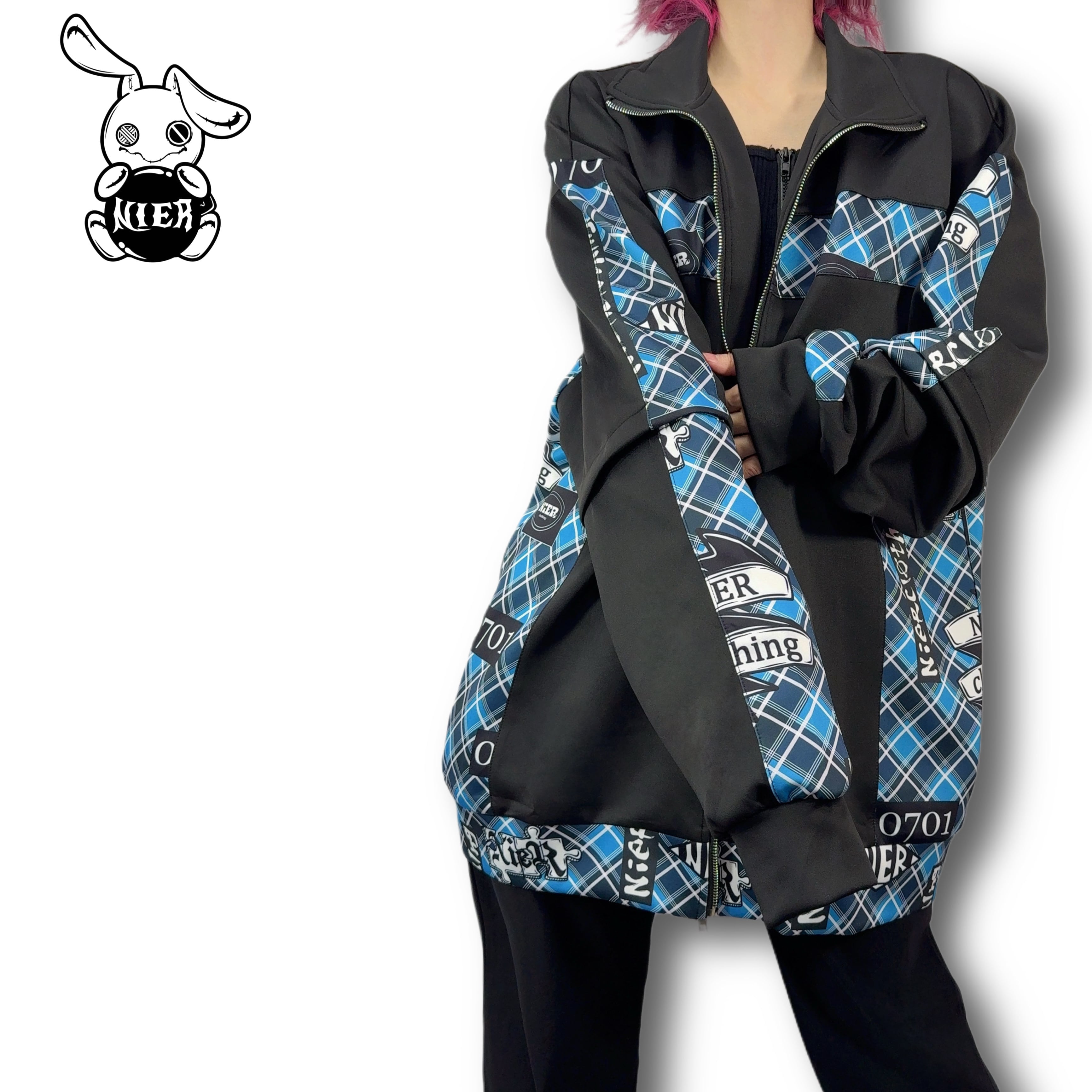 トップス 4WAY BLUE CHECK ZIP OUTER NieR 4WAY BLUE CHECK ZIP OUTER | NIER CLOTHING