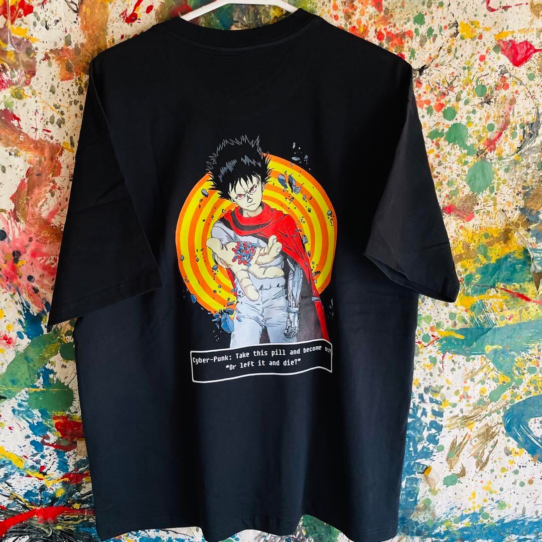 アキラ リプリント 東京 Tシャツ 半袖 メンズ 新品 個性的 夏 XL 黒