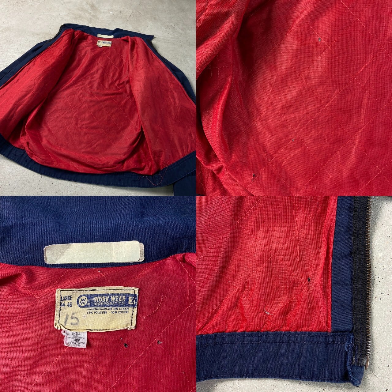 70年代 WORK WEAR CORPORATION ワークジャケット キルティングライナー
