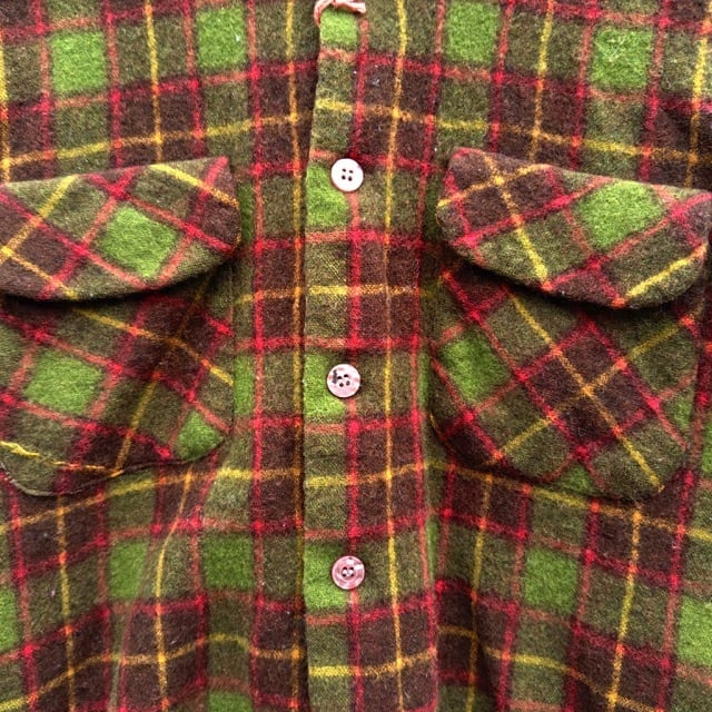 1970s SEARS KINGS ROAD Wool Shirt Small / ナイスカラー！シアーズ