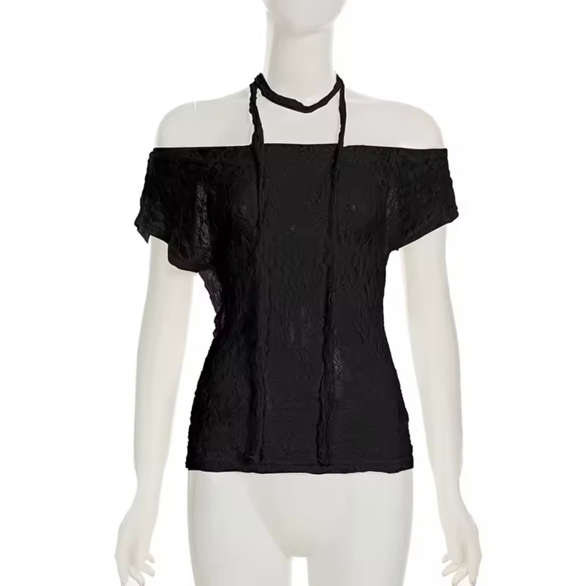 romantic lace choker tops