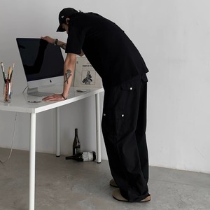 Wide leg cargo pants 0639