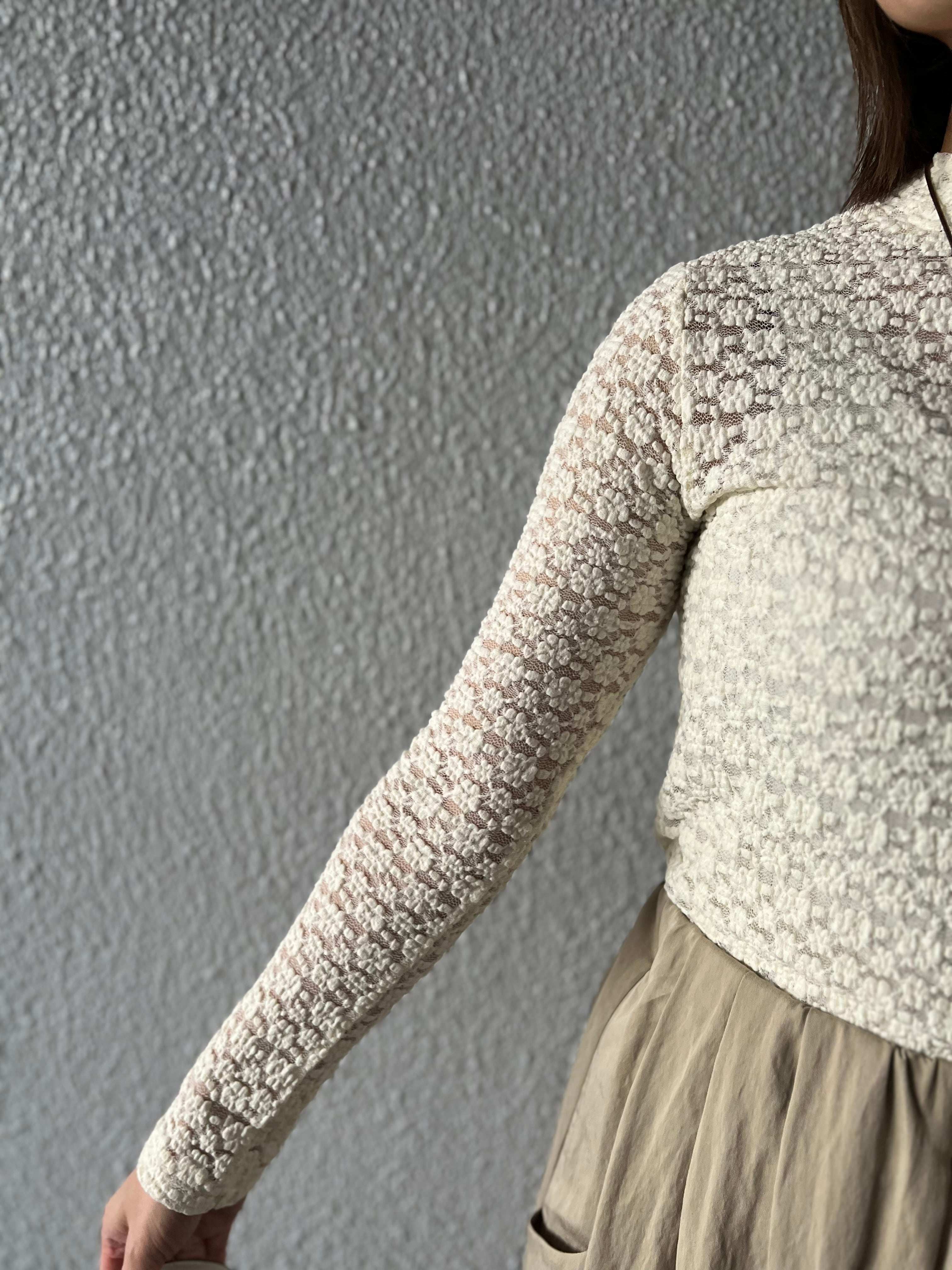 【SELECT】ストレッチレースプチハイネックPO 25-0685