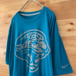 【NIKE】NFL ジャガーズ Tシャツ XL ビッグサイズ ロゴ Jacksonville Jaguars us古着 アメリカ古着