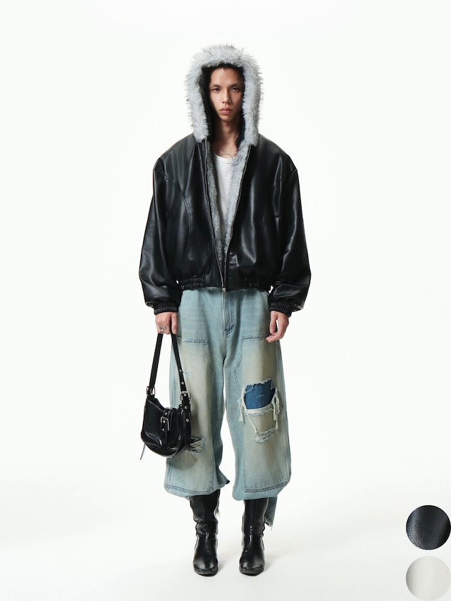 BOOGOOVOGUE Short PU Fur Jacket