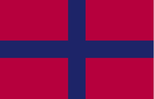 blue＆red　十字型フラッグ