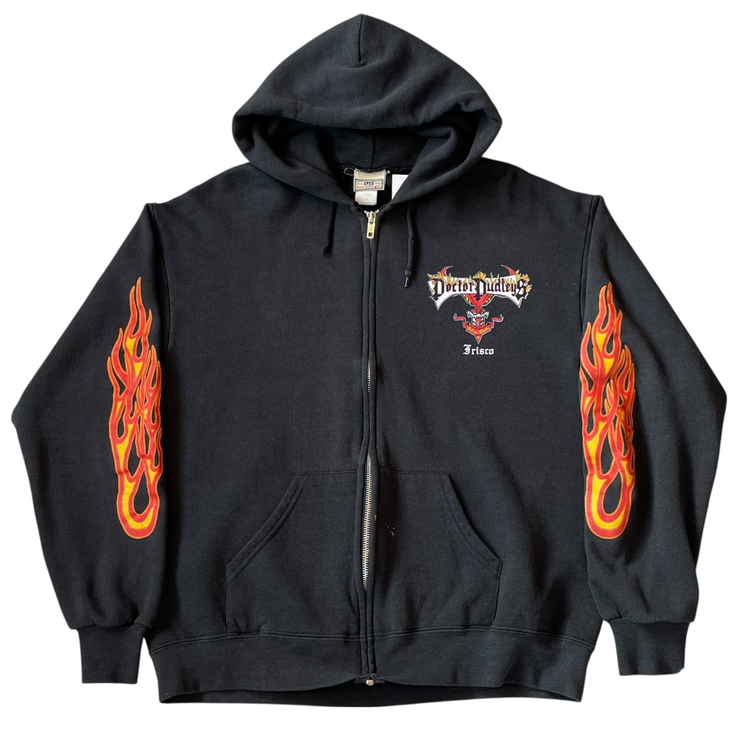 90~00s Doctor Dudleys "Flame" Design full zip hoodie