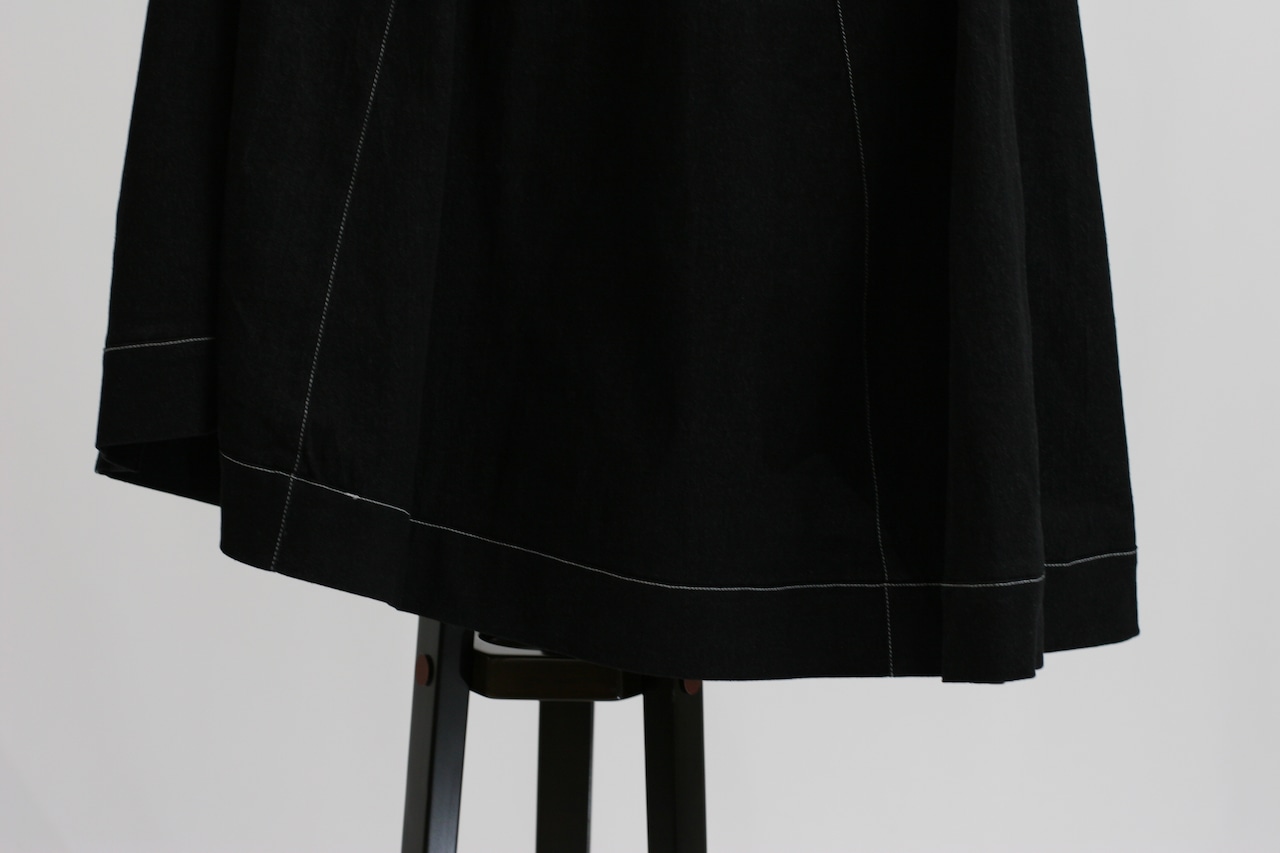 【Parc.1】Denim stitch flare skirt(108-116404)