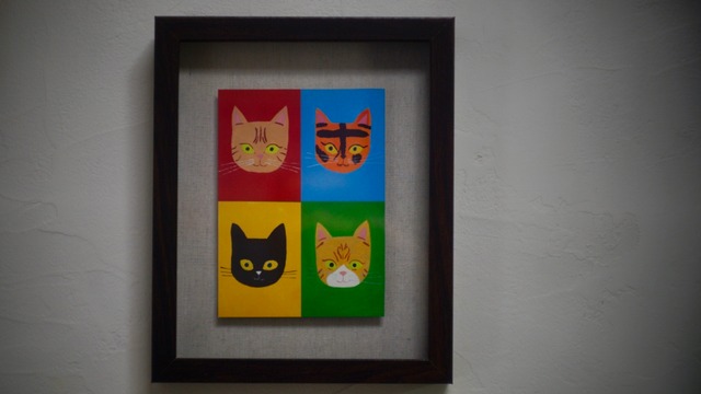 森邦保作品 猫のジクレー版画 M02（中判アートボックス収納済み）