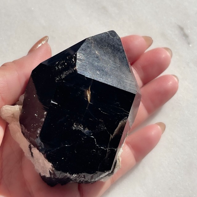 【超レア】【超美石】ブラジル（バイーア州）産　天然モリオン（マイカ＆長石共生）　原石　1123