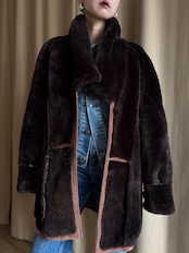 MADE IN SPAIN mouton half coat-5144-1