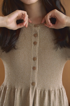 AM670905 glitter peplum cardigan