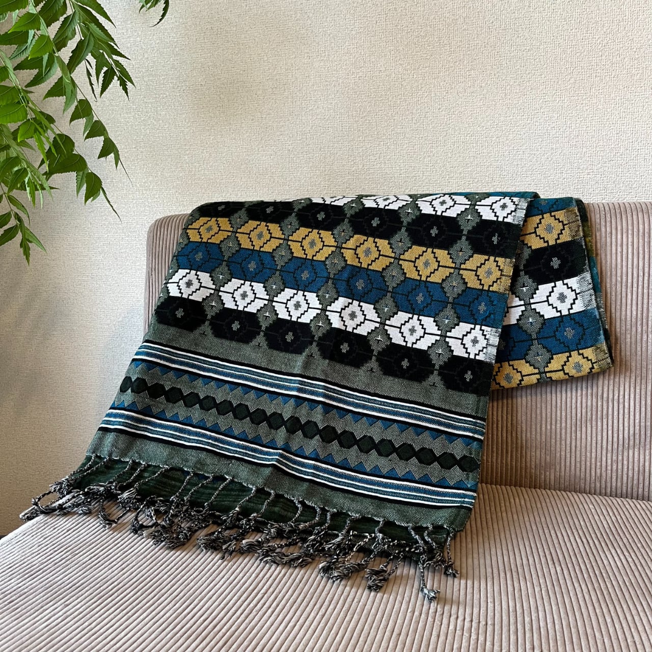 ブランケット｜ネパールブルー｜ネパールヤクシリーズ | ASHA KIRANA