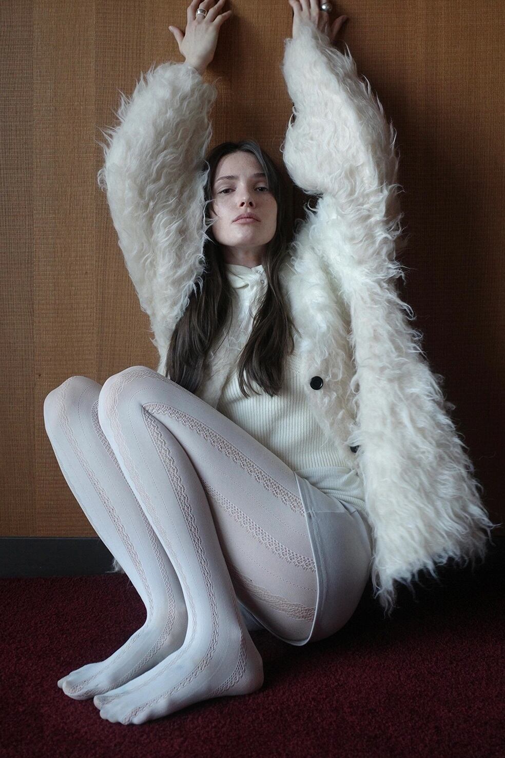 クラネ  シャギーカーディガン CLANE - カラー モヘア シャギー カーディガン - COLOR MOHAIR SHAGGY
