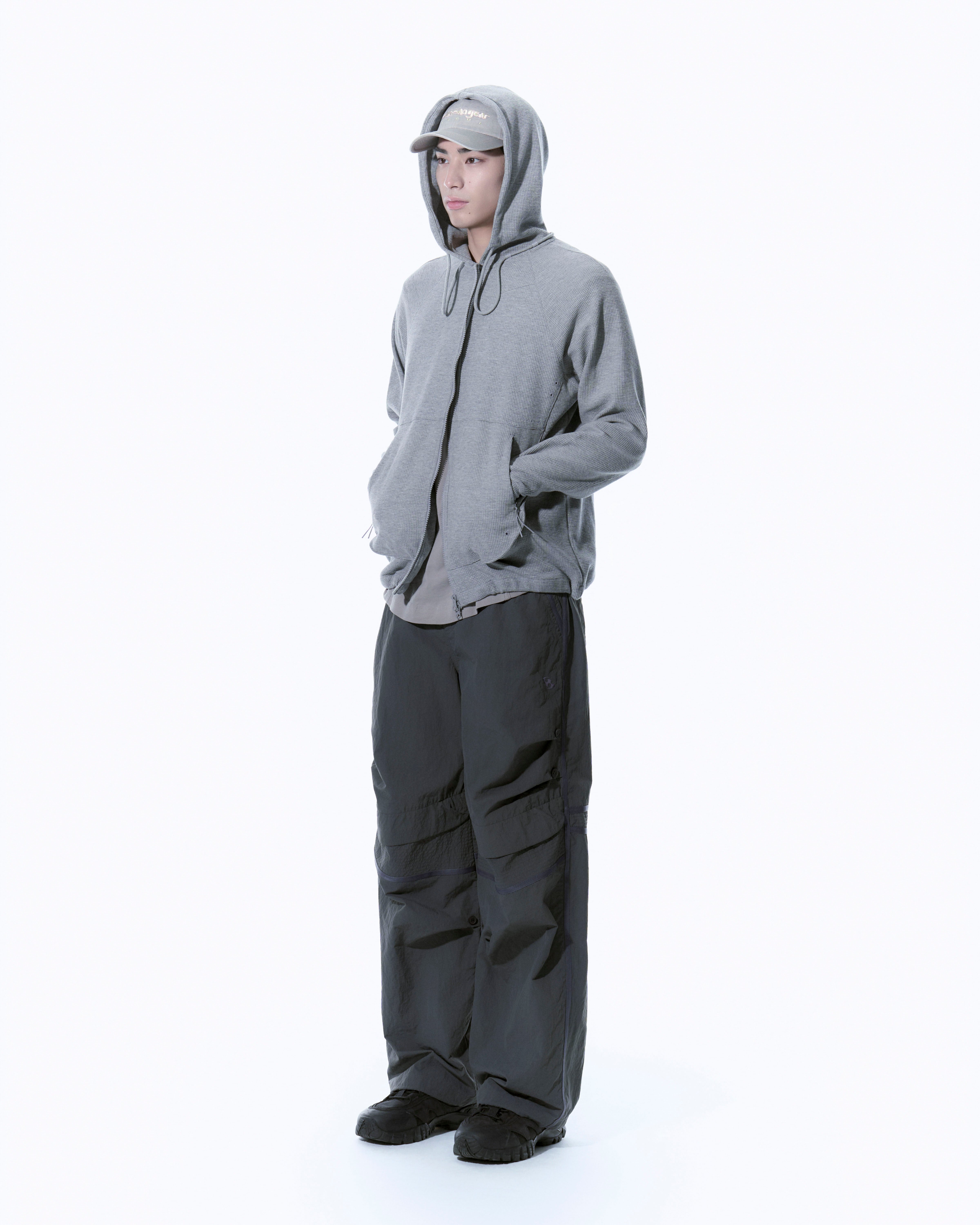 SAN SAN GEAR] CIRCUIT ZIP-UP HOODIE [MELANGE GREY] 正規品 韓国