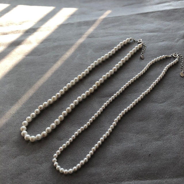 Simple pearl necklace ◇ NS230021