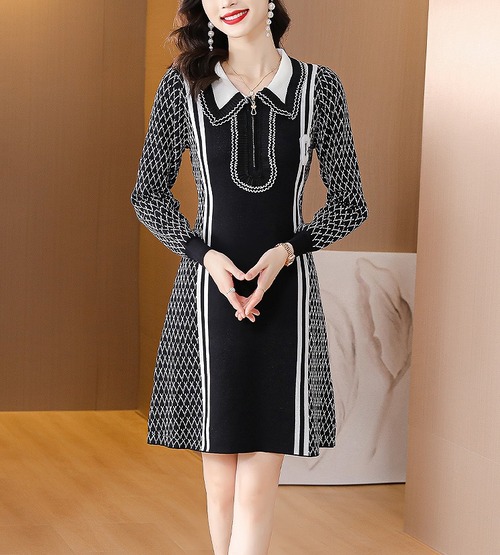【大きいサイズM-4XL】【秋冬新作】ファッションワンピース#sehi-201057