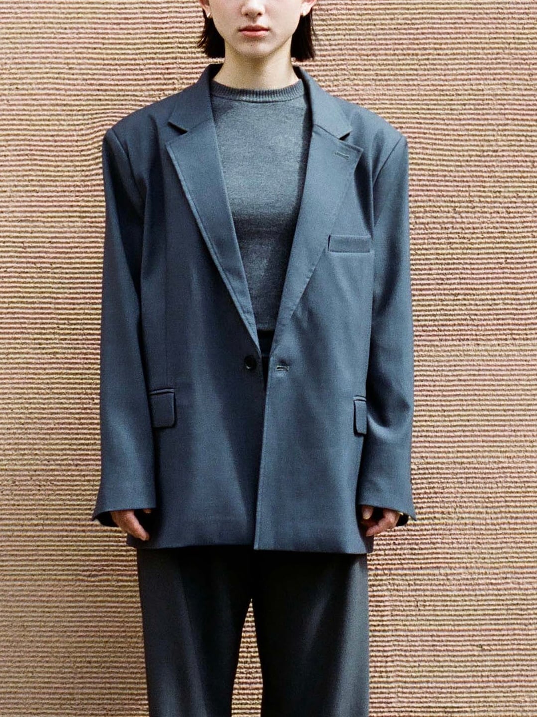 Studio Doe／ Breasted Wide Blazer【Gray】 | polne