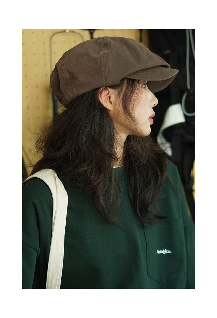 Tumulus： 【THE HOBOO】大八角帽子 女性 夏 レトロ ベレー帽 小 尖っ