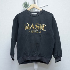 BASIC by KRIZIA Front Logo Sweat Shirt Black