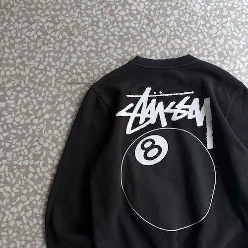 STUSSY / 8ball back print sweat size S