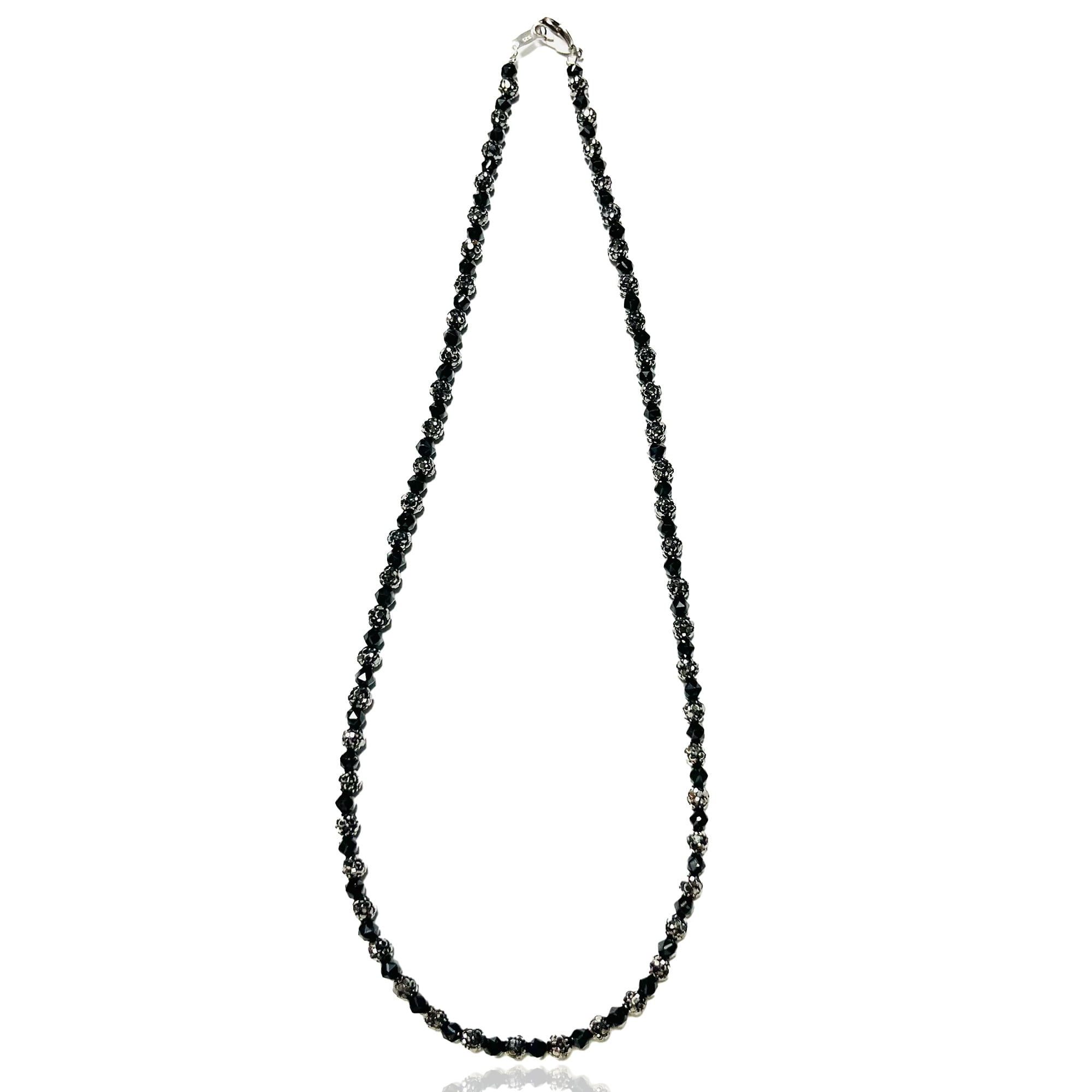 テラヘルツ＆ホワイト混合ブレスレット、ネックレスセット | StoneJewelry