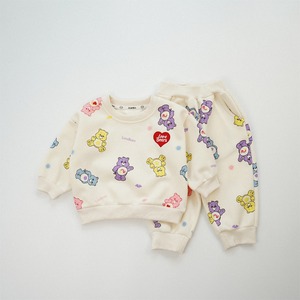 【BABY&KID】カラフルクマセットアップ