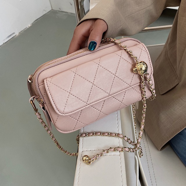 チェーン スクウェア メッセンジャーバッグ 手作りハンドバック15684068144