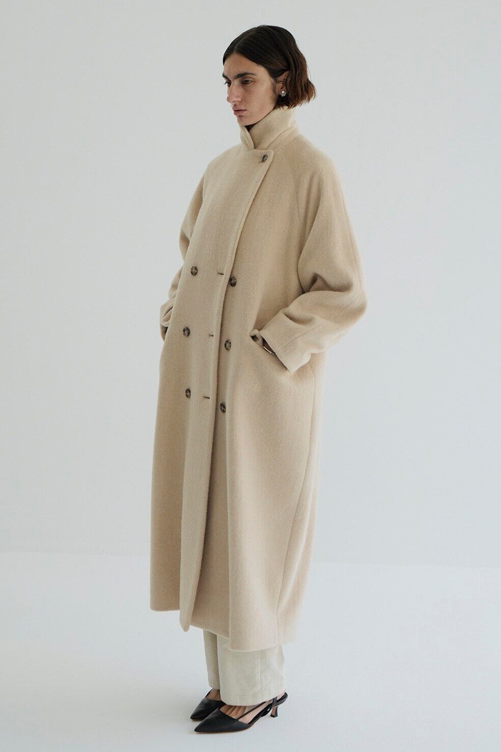 CLANE DOUBLE WOOL LONG COAT ベージュ DOUBLE WOOL LONG COAT(1 IVORY): CLANE: WOMENS｜ STUDIOUS ONLINE