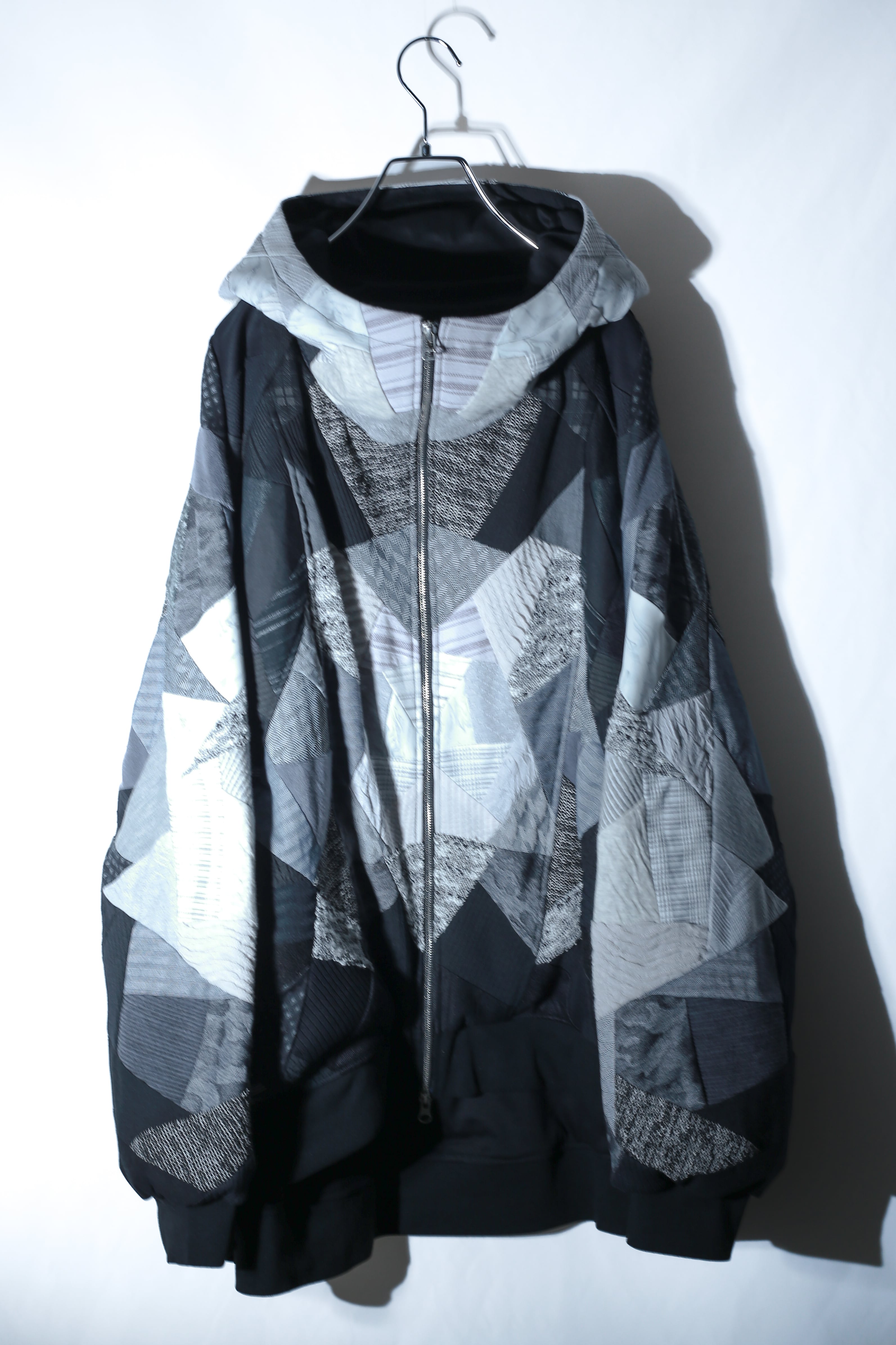 Patchwork-Hoodie (black/white)