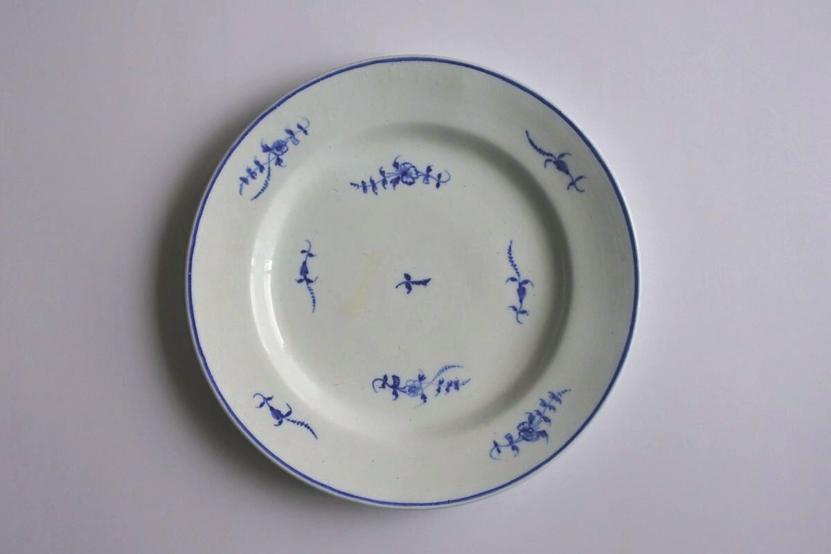 18th C. Antique Belgian Plate, Tournai C | antiquesoval
