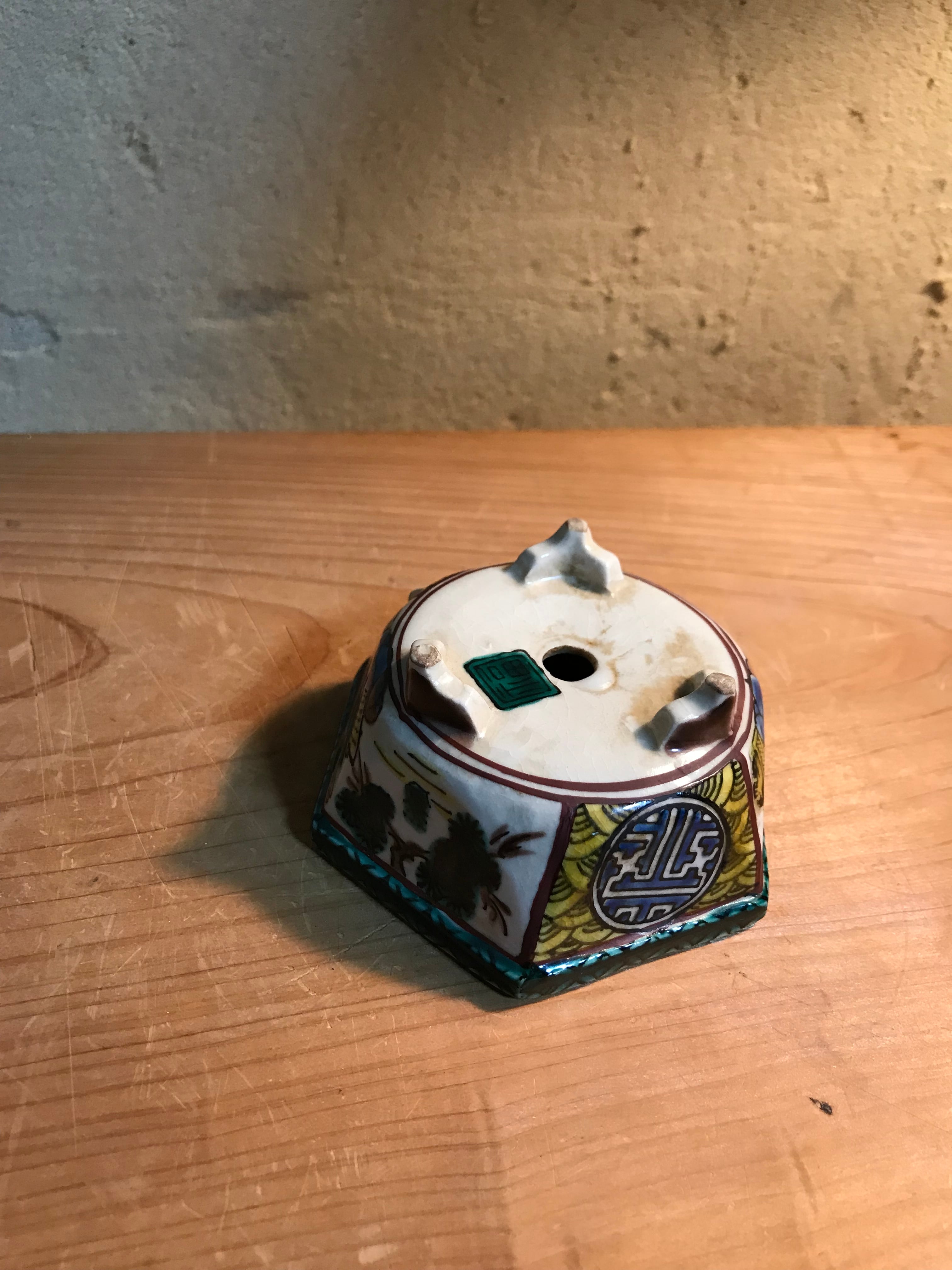 九谷焼 盆栽鉢 六角 | 鎌倉梶原陶苑